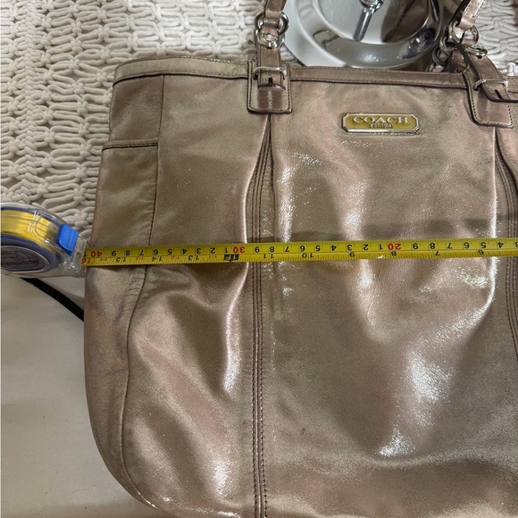 Coach Shimmering Tan Tote Bag - Picture 6 of 9